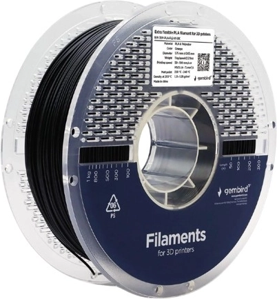 Extra pružný filament PLA 1,75 mm 1 kg černý