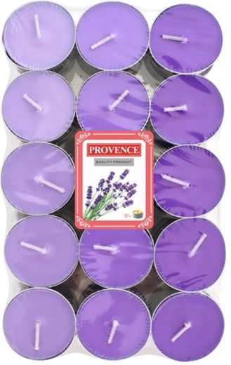 Vonné čajové svíčky Provence s vůní levandule, 30 ks