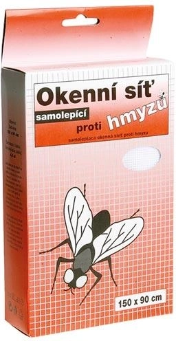 Samolepicí okenní síť proti hmyzu 150 × 180 cm (skelné vlákno, bílá)