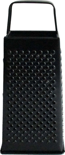 Černé čtyřhranné nerezové struhadlo 21 cm