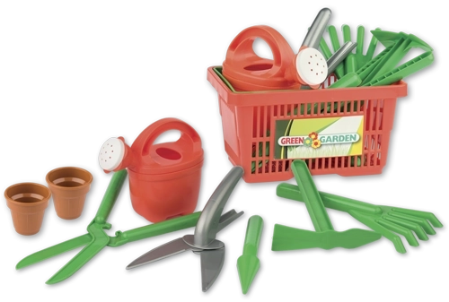 Zahradnická sada v košíku pro děti Androni, 9 dílů