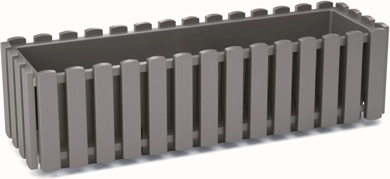 Samozavlažovací balkonový truhlík šedý kámen 58 cm