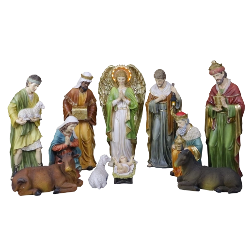 Vánoční sada dekorativních figurek s podsvícením 50 cm (11 ks)