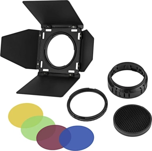 Godox BD-10 klapky (barn doors) a barevné filtry pro AD300Pro