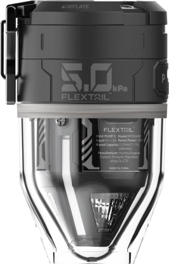 Flextail Max Pump 3 přenosná elektrická pumpa se světlem, černá