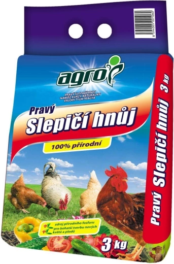 Pravý slepičí hnůj 3 kg AGRO