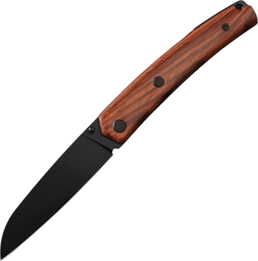 Petrified Fish Patte V6 kapesní nůž 8,7 cm, Black PVD Stonewash, dřevo cocobolo