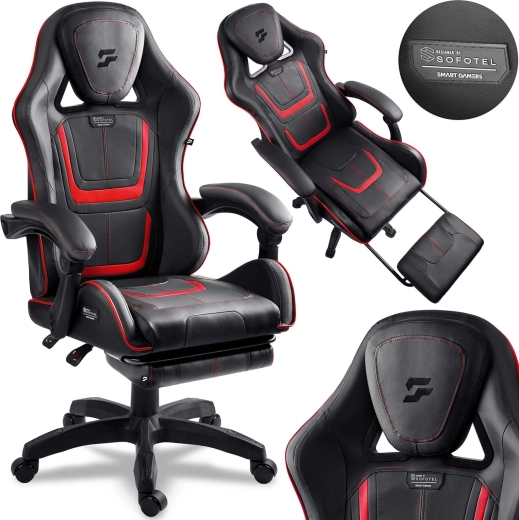 Herní kancelářská židle s výsuvnou opěrkou nohou Specter Sofotel