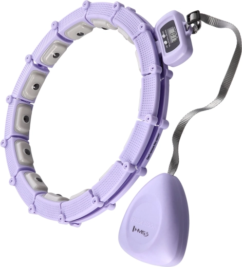 Masážní hula hoop se závažím a počítadlem HMS fialová