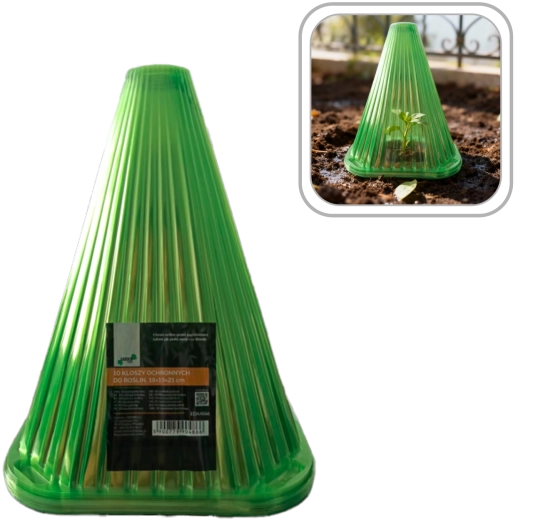 Sada ochranných krytů na rostliny 19 × 19 × 21 cm (10 ks)