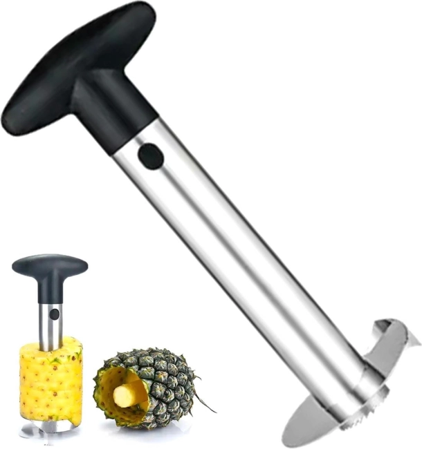 Nůž a vykrajovač na ananas z nerezové oceli