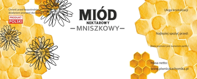 Sada etiket na med – pampeliškový nektarový, 154 × 60 mm, 100 ks