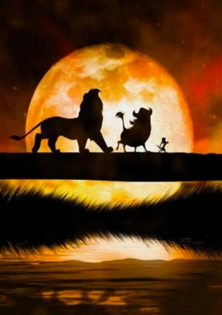 Sada na diamantové malování Lví Král