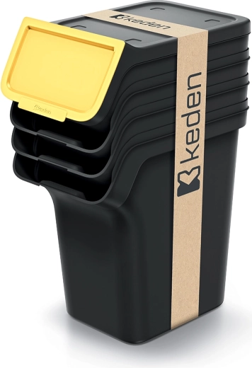 Stohovatelná sada košů na tříděný odpad 4×20 l KEDEN STACKBOX