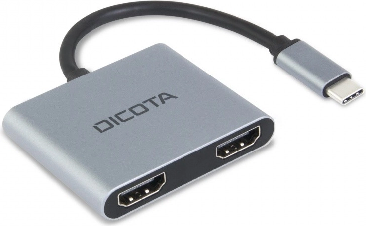 Dicota přenosná USB-C mini dokovací stanice 4v1 4K, 2× HDMI, PD 100 W