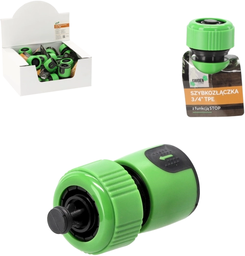 Rychlospojka 3/4" s funkcí STOP, TPE povrch