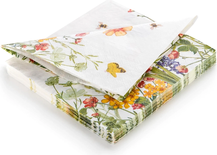 Papírové ubrousky Meadow 33 × 33 cm, 3vrstvé, 20 ks