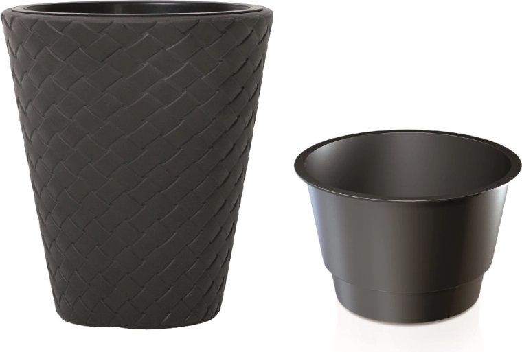 Květináč Matuba s vkladem 30 cm antracit