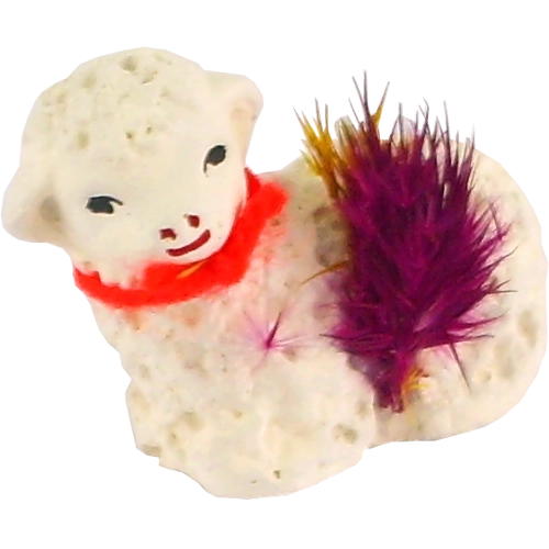 Ležící velikonoční beránek 4,5 × 2,5 × 4 cm