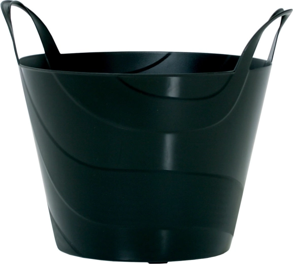 Univerzální plastová taška 15 l – černá, průměr 33,8 cm