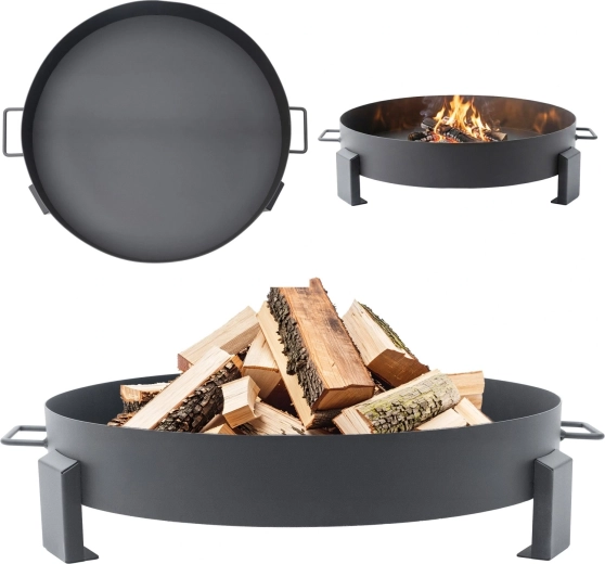 Zahradní litinové ohniště 60 cm s madly pro pohodové táboráky