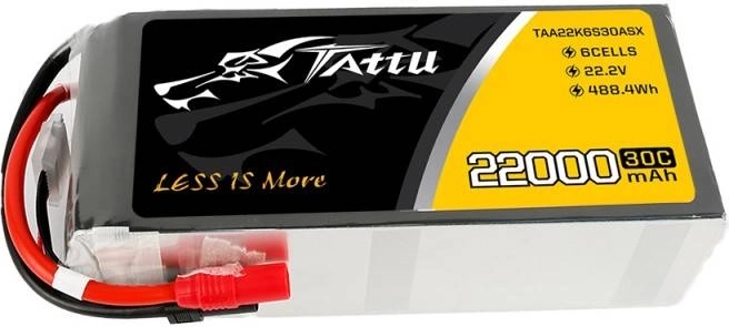 Tattu LiPo akumulátor 22000 mAh 22,2 V 6S 30C s konektory AS150/XT150
