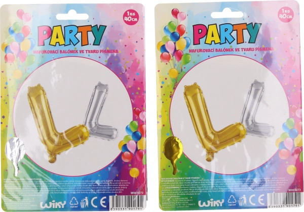 Nafukovací balónek ve tvaru písmene L