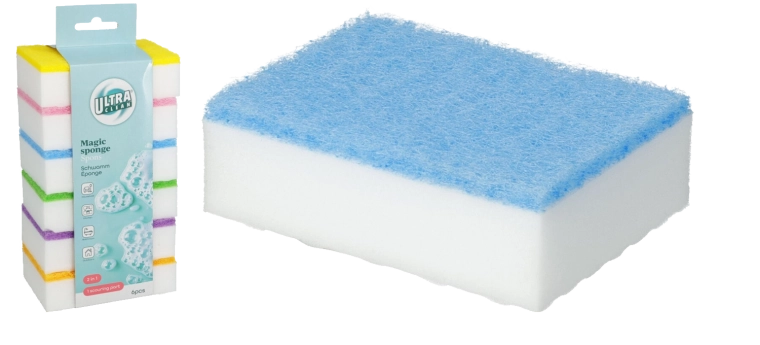 Sada kouzelných čisticích houbiček z melaminové pěny (6 ks)