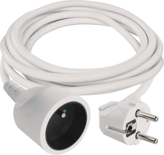 Prodlužovací kabel EMOS 2 m, 1 zásuvka, bílý
