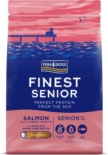 Fish4Dogs Finest granule pro starší psy malé rasy losos a sladké brambory 1,5 kg