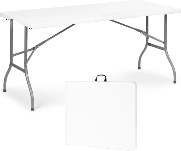Skládací zahradní cateringový stůl MultiGarden 153 × 70 cm – Bílá