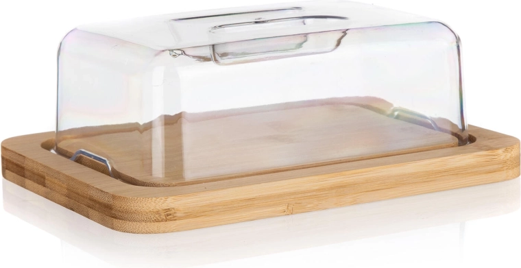 Máslenka z bambusu a akrylu BRILLANTE 20 × 15 × 7,5 cm