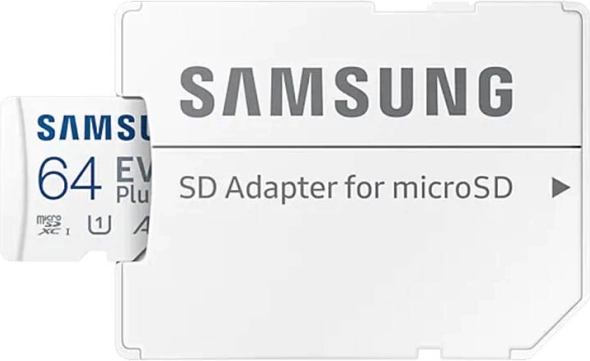 Paměťová karta SAMSUNG microSD 64 GB EVO Plus + adaptér