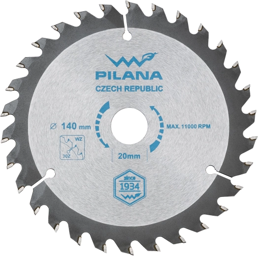 Pilový kotouč PILANA 140 mm, 30 zubů, SK WZ, otvor 20 mm