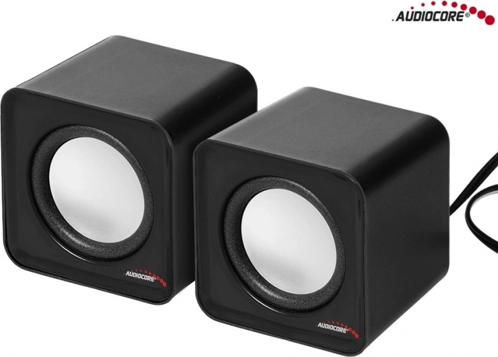 Počítačové reproduktory USB 6 W stříbrno‑černé Audiocore