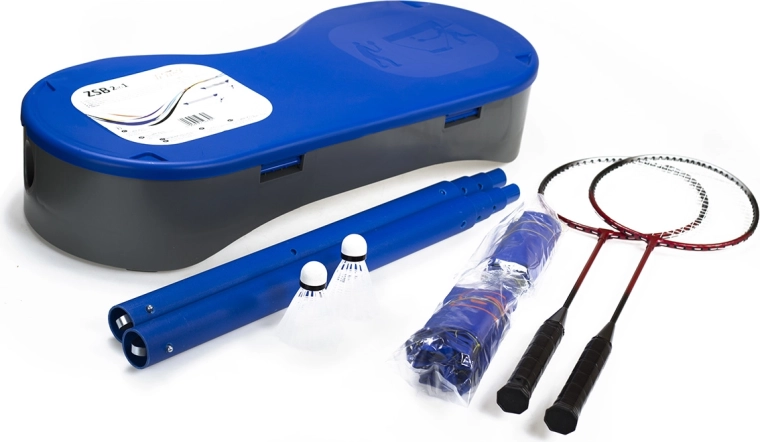 Sestava nastavitelné sítě na badminton a tenis + 2 badmintonové rakety NILS 2v1