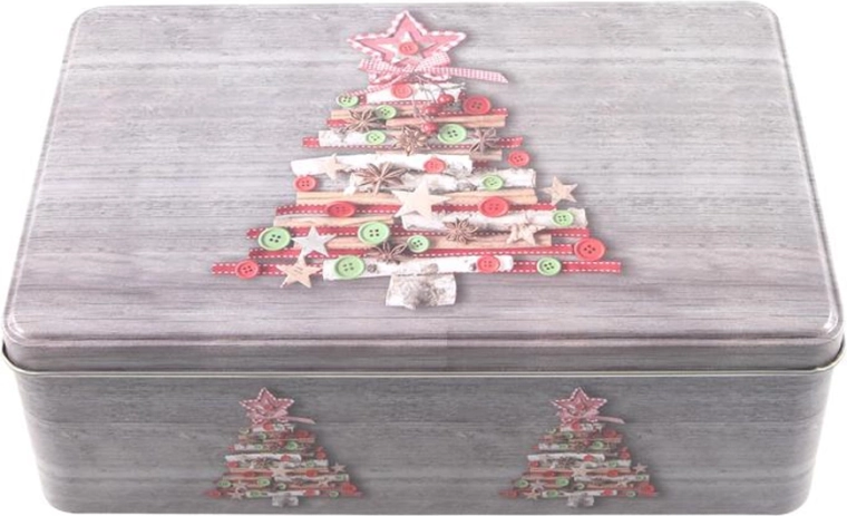 Dóza na cukroví s vánočním motivem 20 × 13 × 6,8 cm