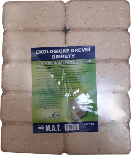 Dřevěné brikety 10 kg