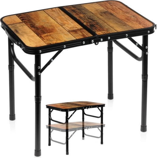Vilde skládací turistický stolek 2v1 s nastavitelnou výškou 60 × 40 cm