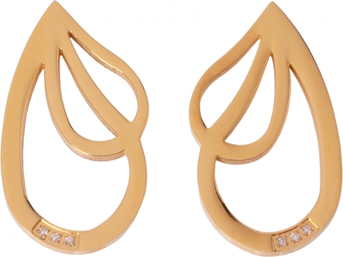 Náušnice Xuping pozlacené z chirurgické oceli