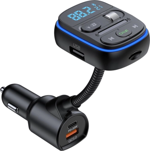 Sencor Bluetooth FM transmitter do auta s rychlonabíjením PD a QC 3.0