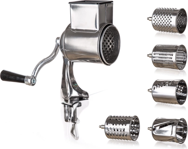 Multifunkční nerezové struhadlo a kráječ 5v1 s ruční klikou