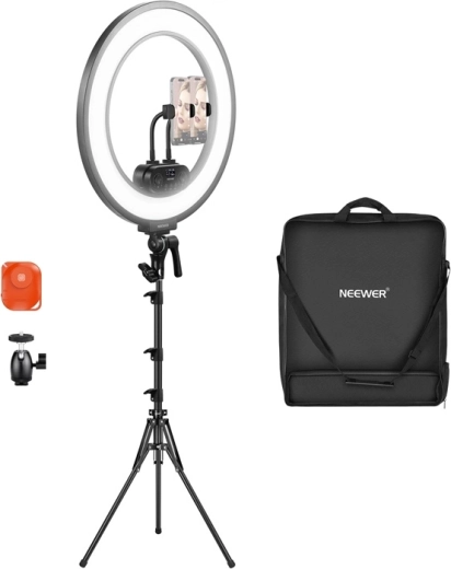 Ultratenké LED kruhové světlo Neewer RL45B 18" 45 W – sada