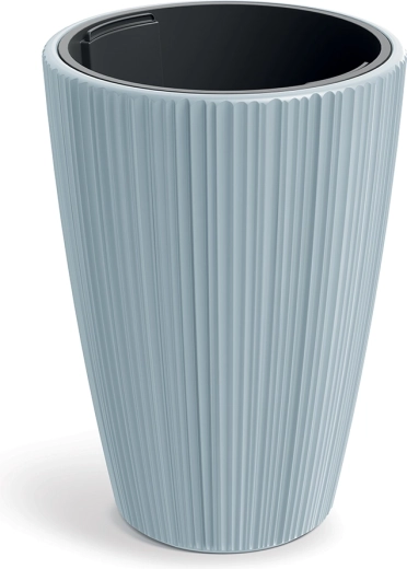 Květináč ORO 39 cm světle šedý s vložkou