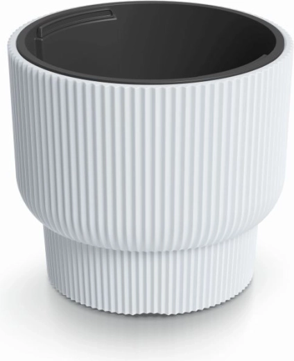 Květináč Milly s vložkou 30 cm – bílý, mrazuvzdorný a UV odolný