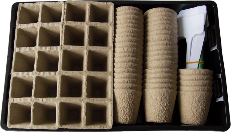 Sada sadbových desek a květináčů pro předpěstování, 65dílná