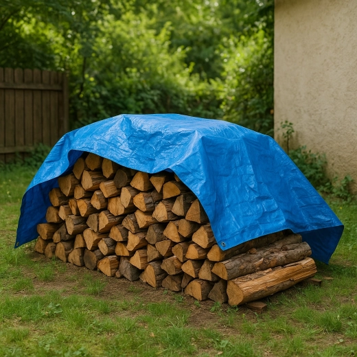 Univerzální plachta PE 5 × 4 m, 50 g/m², modrá, UV 3 %