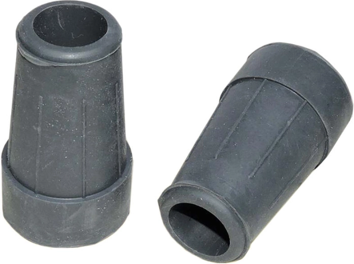 Pryžové návleky na hole a berle, průměr 18 mm, šedé, sada 4 ks