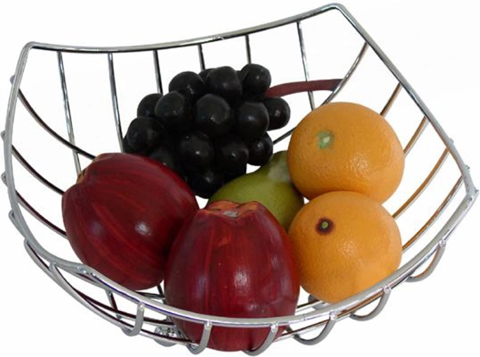 Mísa na ovoce z pochromovaného kovu 24 × 24 × 10,5 cm