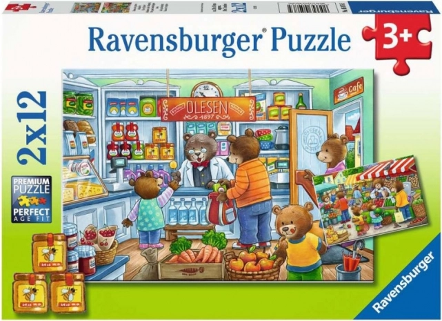 Puzzle 2×12 dílků v supermarketu